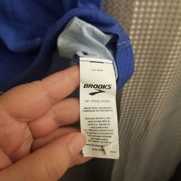 Brooks Patterned Crewneck Running Tank Top Medium - Picture 5 of 5